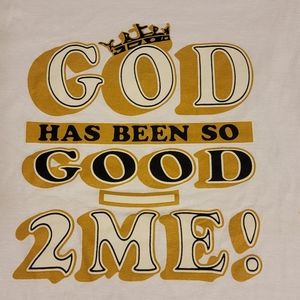 Vintage God Has Been So Good 2 Me White Shirt Jesus Christ Religious Men's‎ M